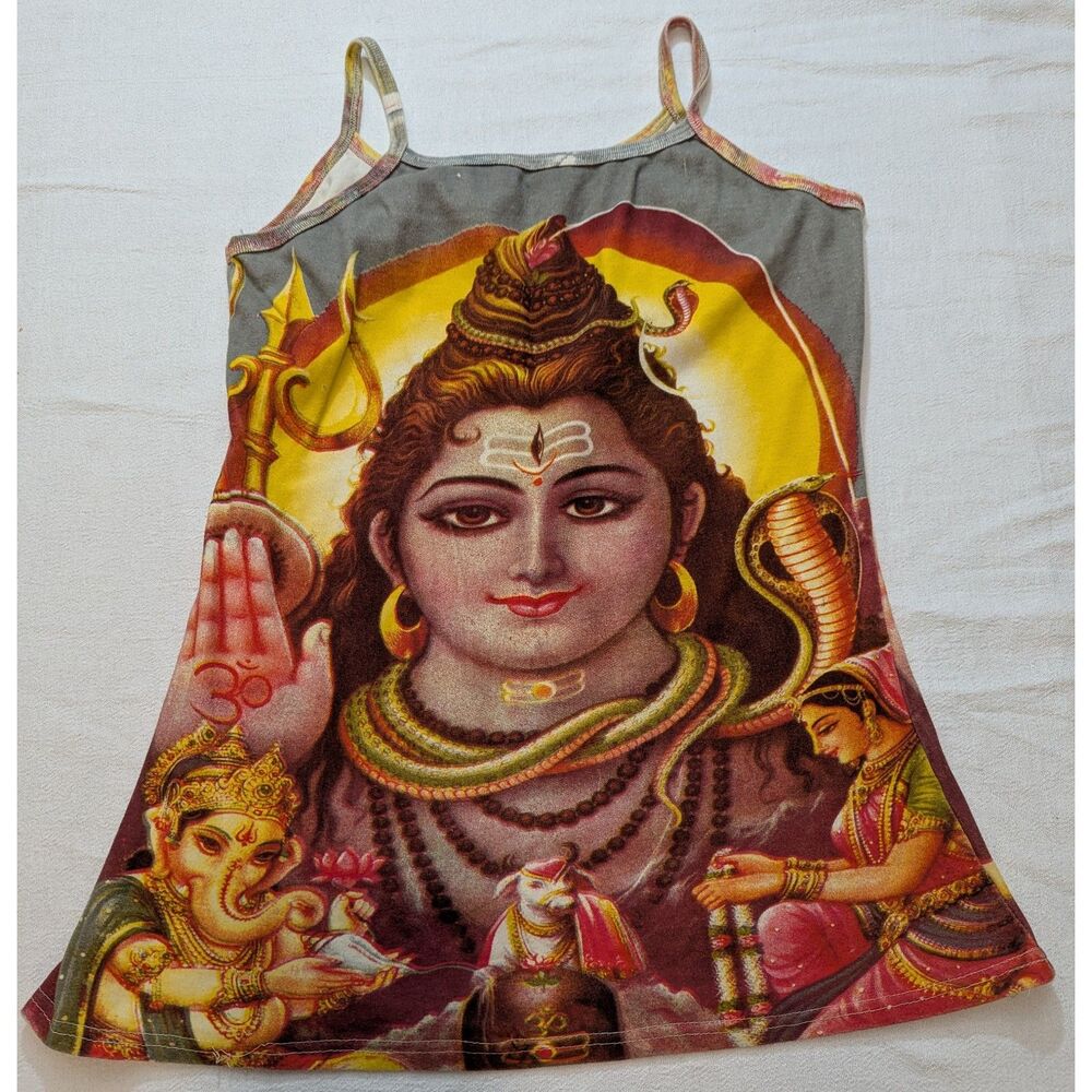 Women's Graphic Tank Top with Multicolor Religious Print